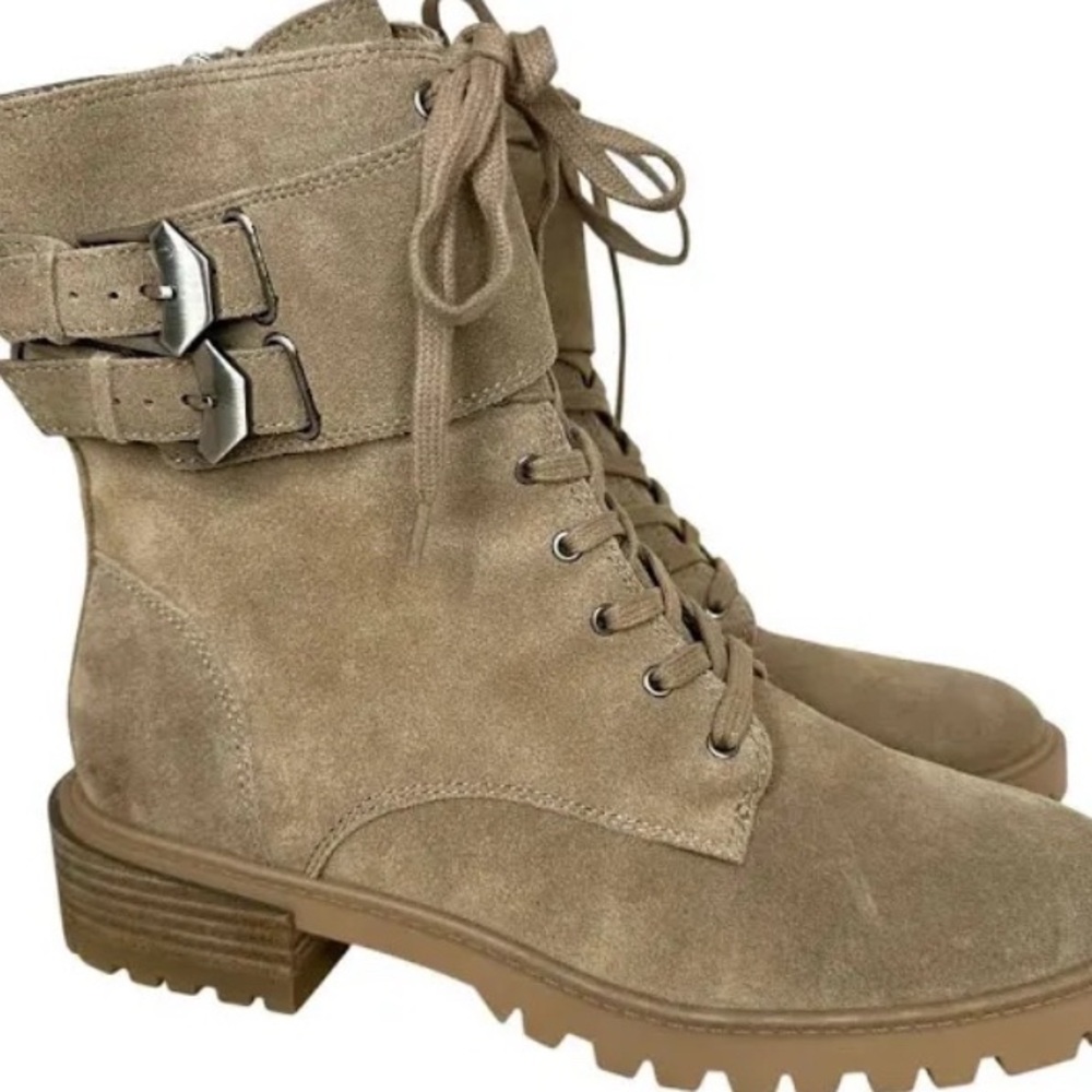 Vince Camuto Fawdry Suede Combat Boots NWOB Size 8.5